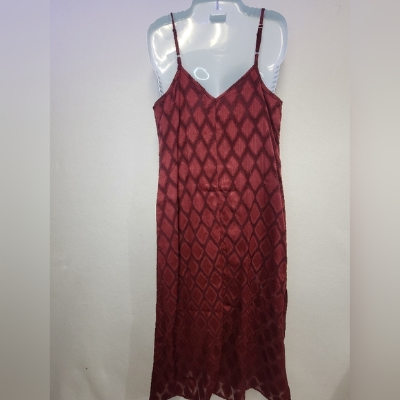 Band Of The Free Band of Gypsies Lila Merlot Midi Dress Size Small Lace  UpFront - Picture 14 of 15